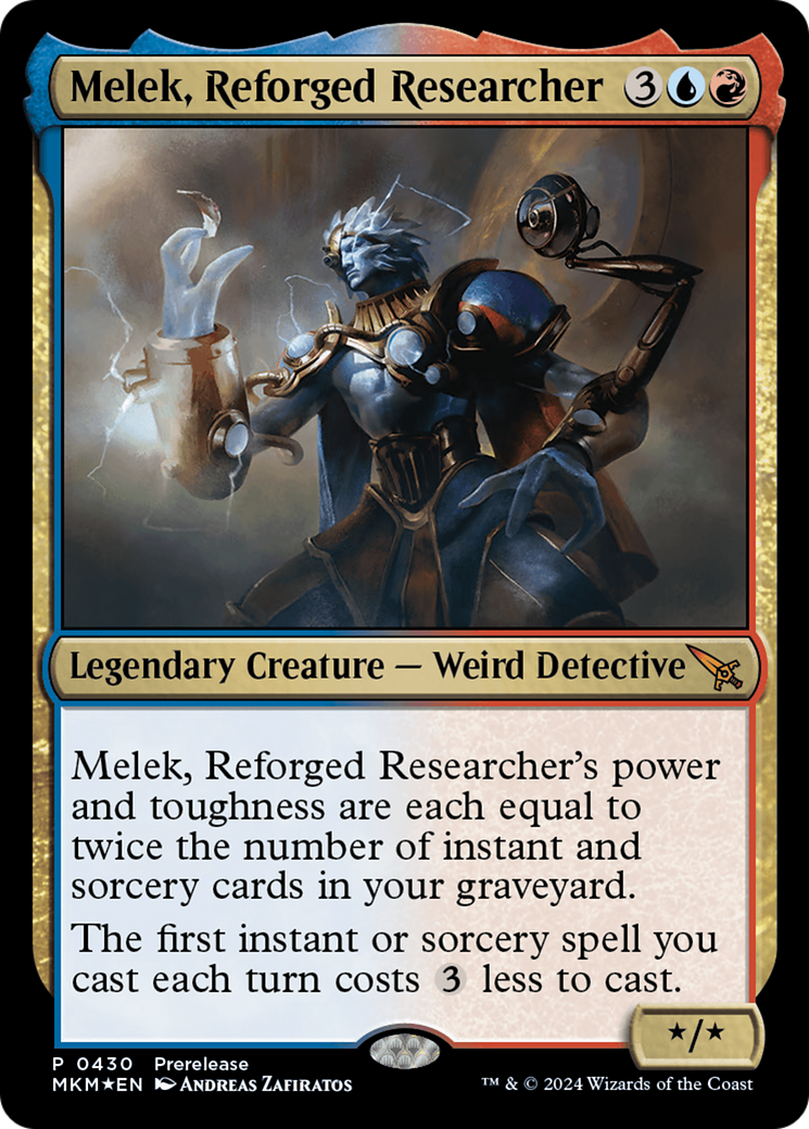 Melek, Reforged Researcher [Murders at Karlov Manor Prerelease Promos] - Trinity Hobby
