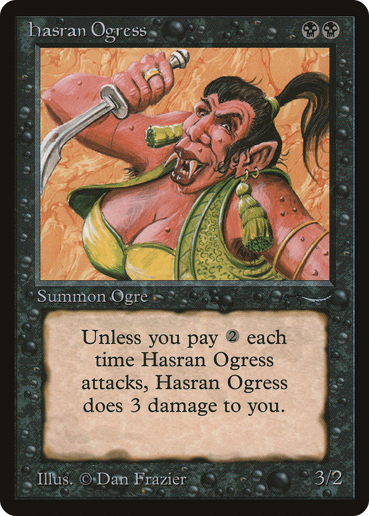 Hasran Ogress (Dark Mana Cost) [Arabian Nights] - Trinity Hobby