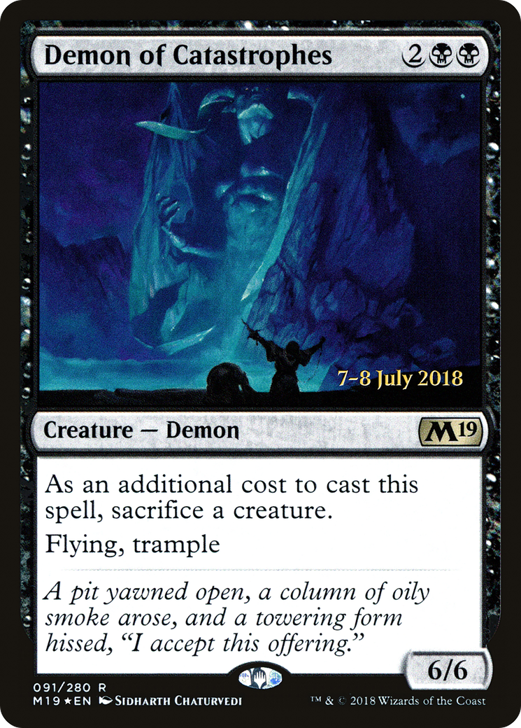Demon of Catastrophes [Core Set 2019 Prerelease Promos] - Trinity Hobby