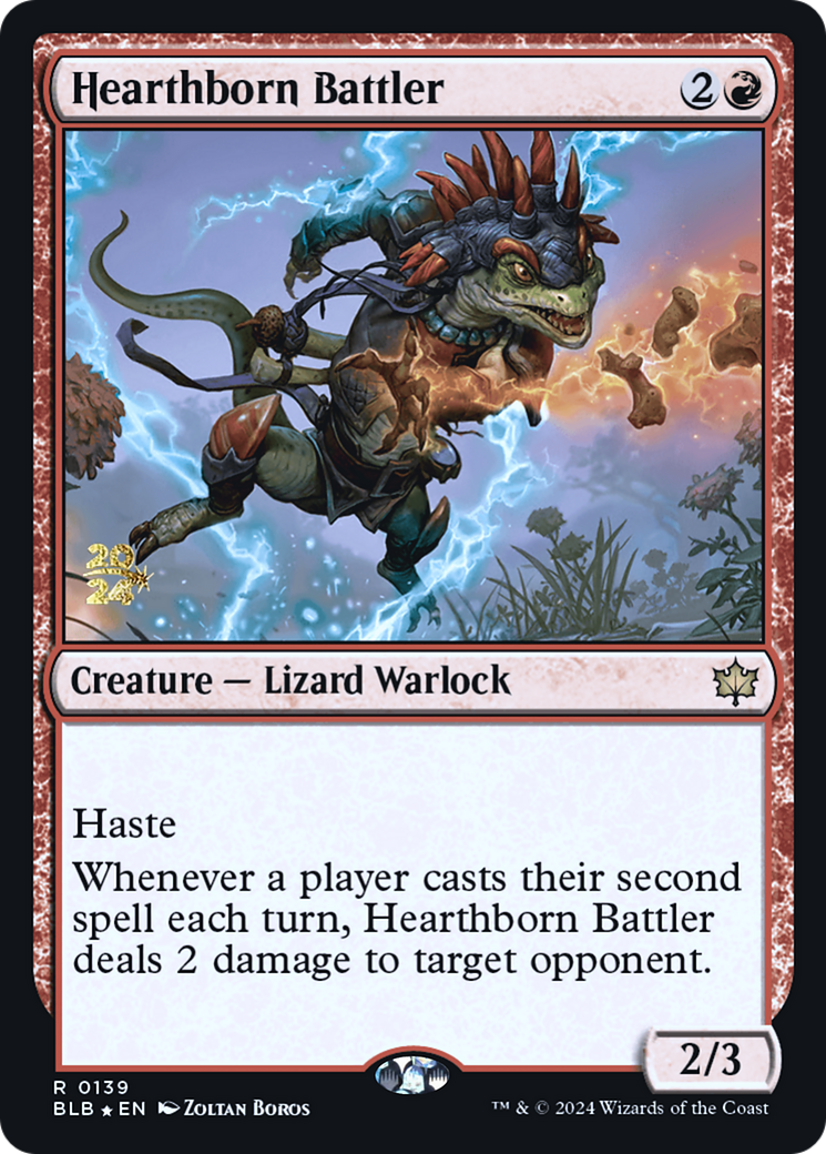 Hearthborn Battler [Bloomburrow Prerelease Promos] - Trinity Hobby