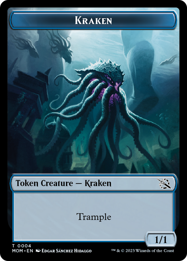 Monk // Kraken Double-Sided Token [March of the Machine Tokens] - Trinity Hobby