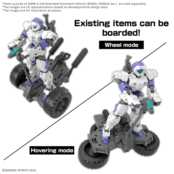 30MM 1/144 Extended Armament Vehicle (WHEEL MOBILE Ver.) - Trinity Hobby