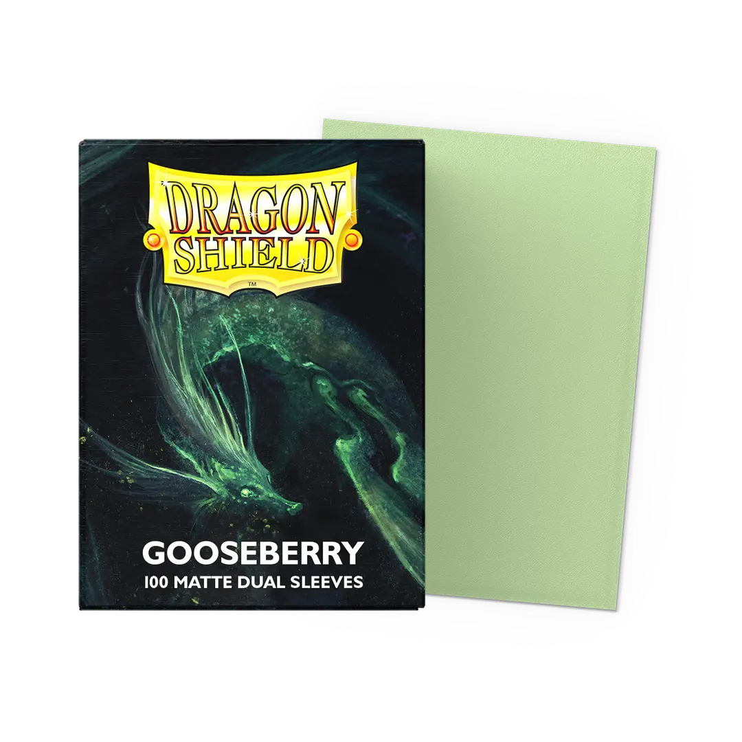 DRAGON SHIELD SLEEVES DUAL MATTE PASTELS GOOSEBERRY - Trinity Hobby