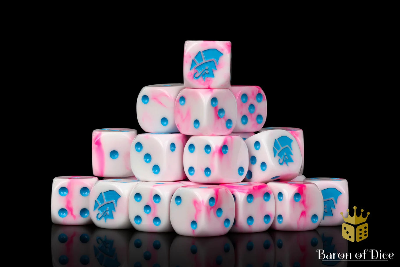 [Pre-Order] Baron of Dice - (ROUND EDGE) Alien Dice - Pink Ravagers [25 CT] - Trinity Hobby