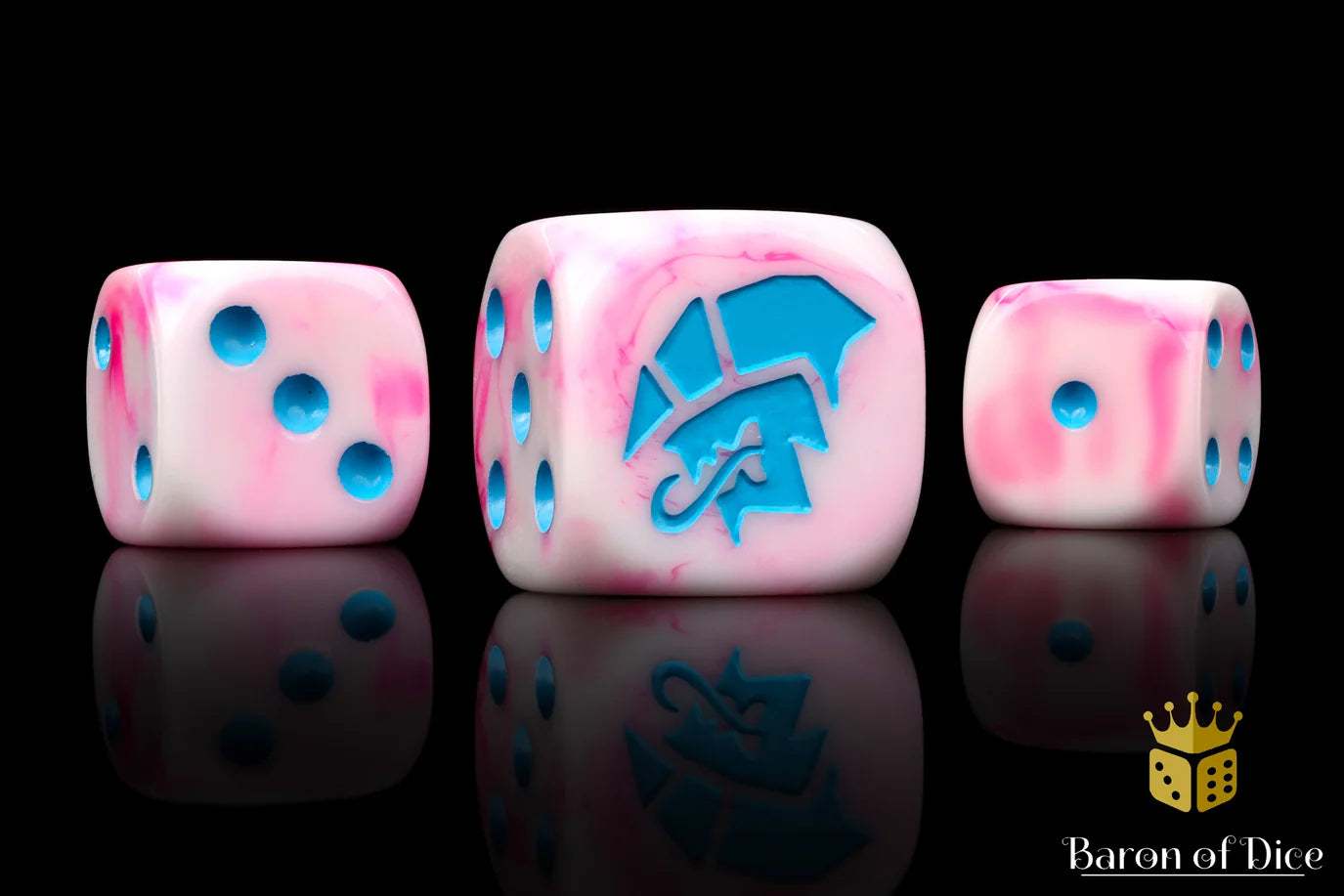 [Pre-Order] Baron of Dice - (ROUND EDGE) Alien Dice - Pink Ravagers [25 CT] - Trinity Hobby