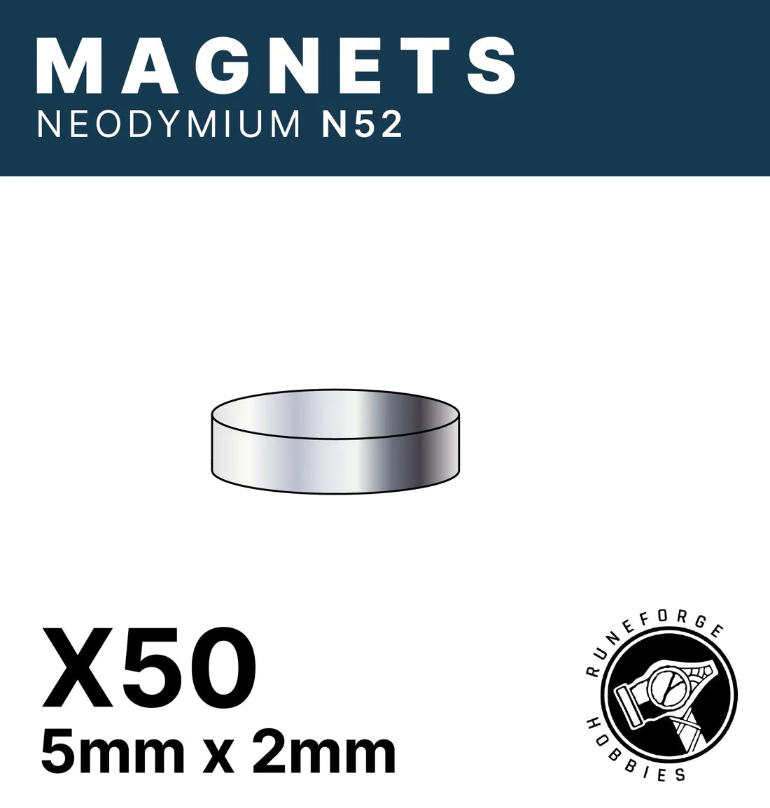 Runeforge Hobbies - N52 Magnets - 5*2mm x50 - Trinity Hobby