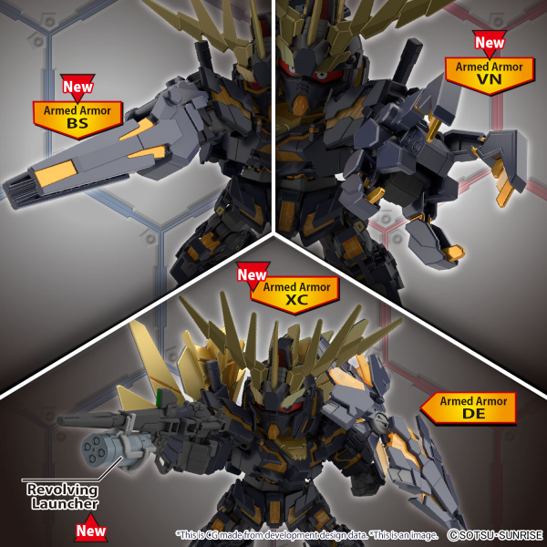 SD GUNDAM CROSS SILHOUETTE UNICORN GUNDAM 02 BANSHEE (DESTROY MODE) & BANSHEE NORN PARTS SET - Trinity Hobby