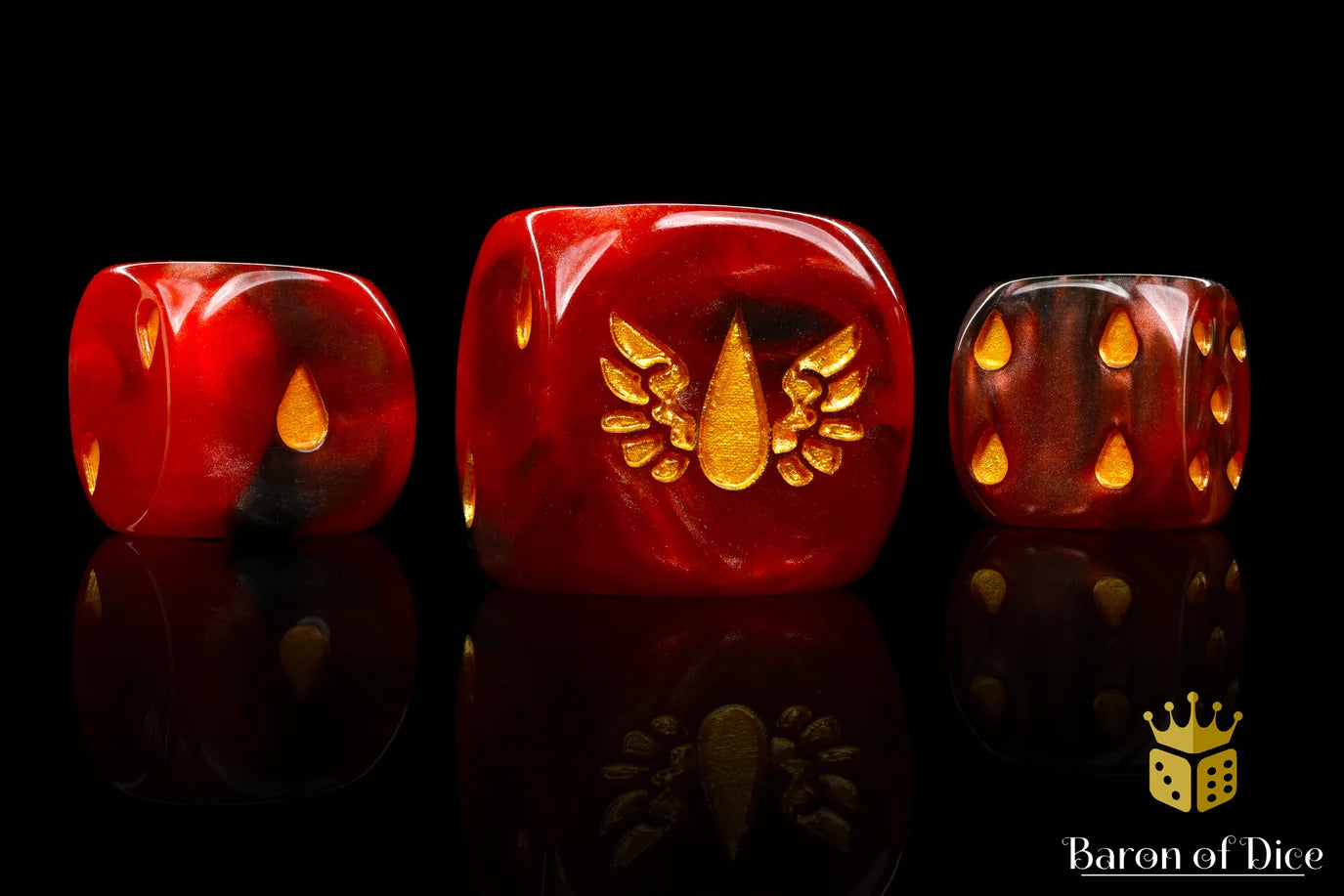[Pre-Order] Baron of Dice - (ROUND EDGE) Blood Drop [25 CT] - Trinity Hobby