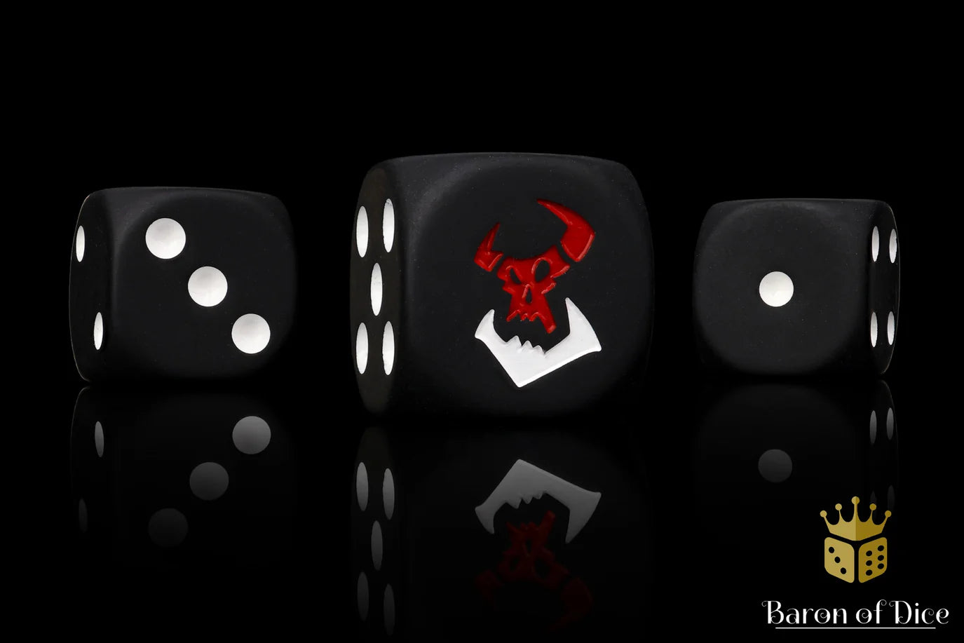 [Pre-Order] Baron of Dice - (ROUND EDGE) Black Orcs [25 CT] - Trinity Hobby