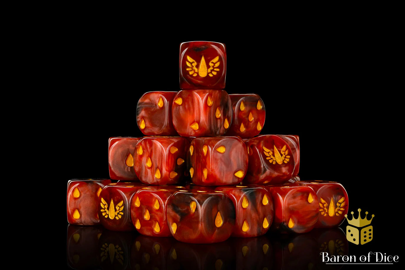 [Pre-Order] Baron of Dice - (ROUND EDGE) Blood Drop [25 CT] - Trinity Hobby
