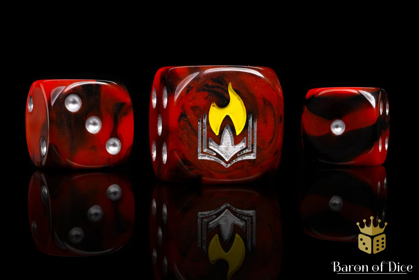 [Pre-Order] Baron of Dice - (ROUND EDGE) Scorched Book [25 CT] - Trinity Hobby