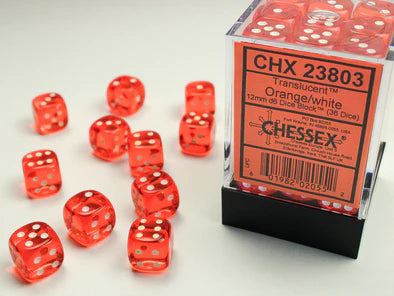 TRANSLUCENT 36D6 ORANGE/WHITE 12MM - Trinity Hobby