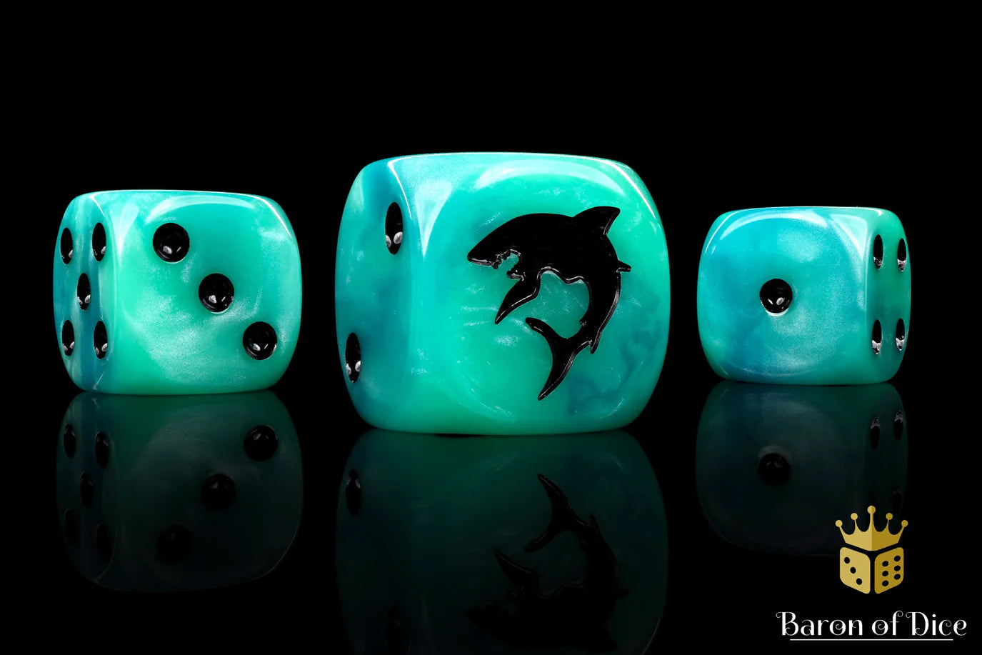 [Pre-Order] Baron of Dice - (ROUND EDGE) Carcharodon - Great White Shark [25 CT] - Trinity Hobby