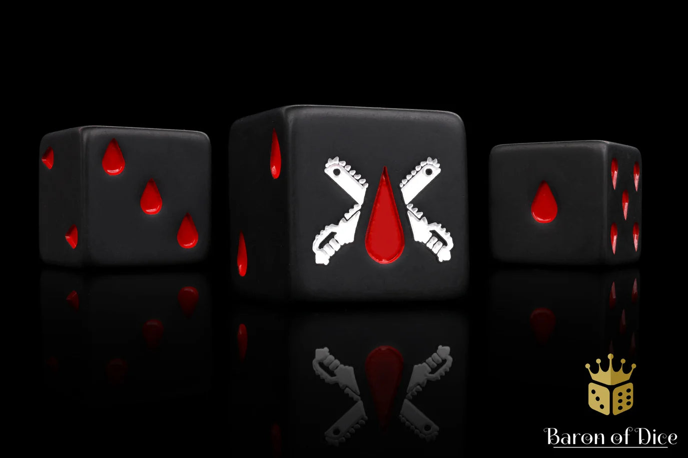 [Pre-Order] Baron of Dice - (SQUARE EDGE) Chain Blades - Matte Black [25 CT] - Trinity Hobby
