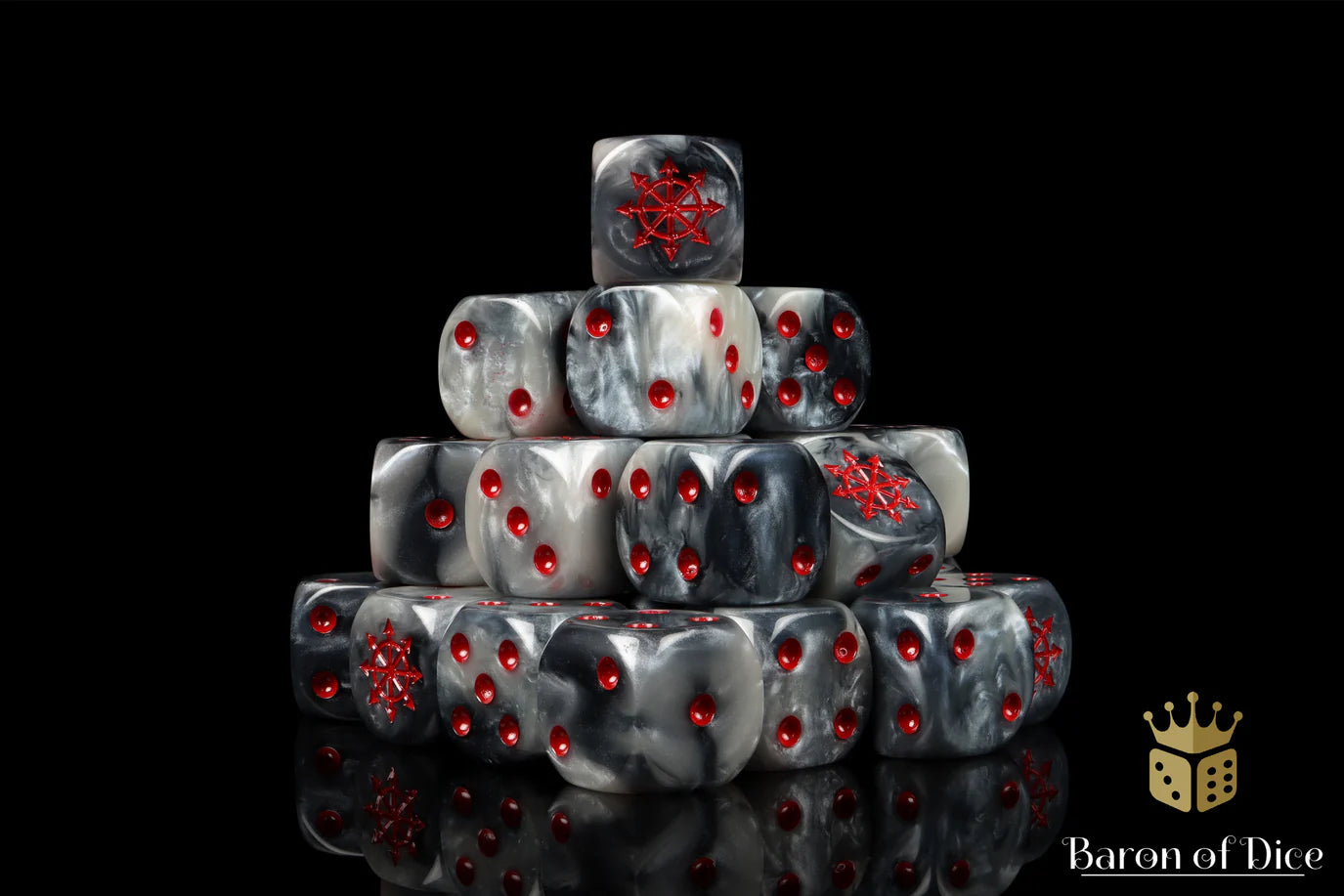 [Pre-Order] Baron of Dice - (ROUND EDGE) Chaos Demon - Red Star [25 CT] - Trinity Hobby
