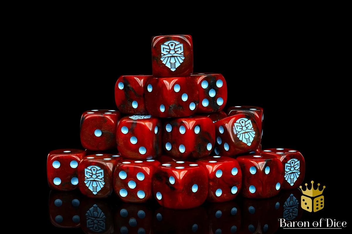 Baron of Dice Dwarf round edge dice set, 25-count collection in detailed fantasy designs