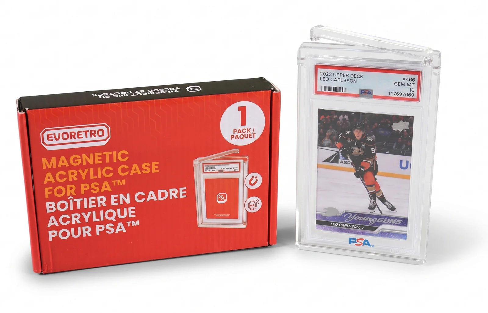 Magnetic Acrylic Case Display for 1 PSA Slab - Clear