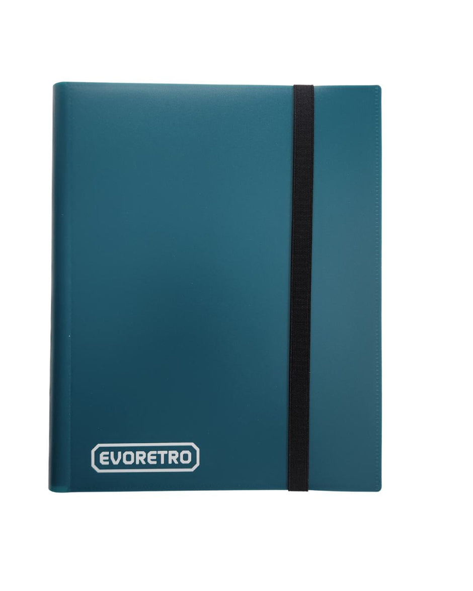 EVORETRO 9 Pocket Card Flex Portfolio | 360 Card Collector Folio Binder - Blue - Trinity Hobby