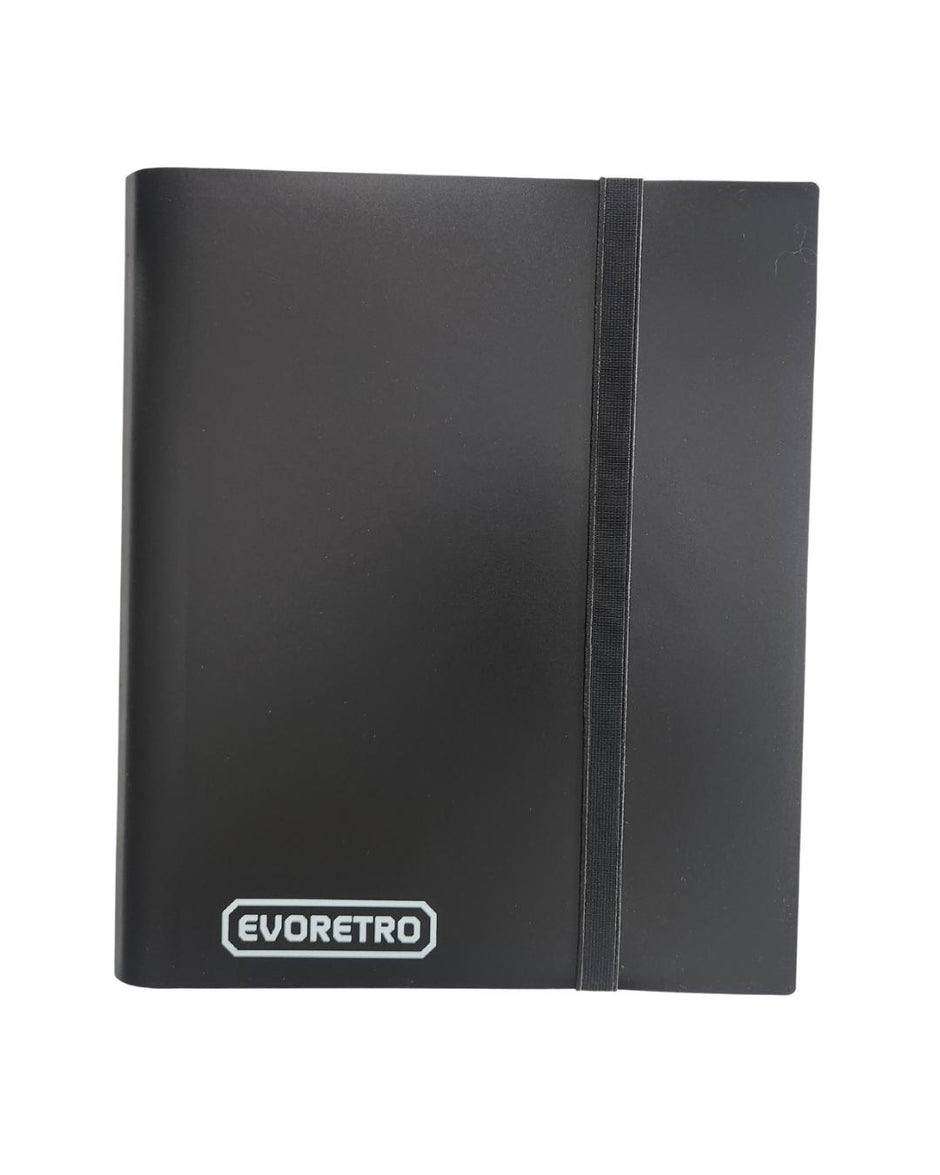 EVORETRO 9 Pocket Card Flex Portfolio | 360 Card Collector Folio Binder - Black - Trinity Hobby