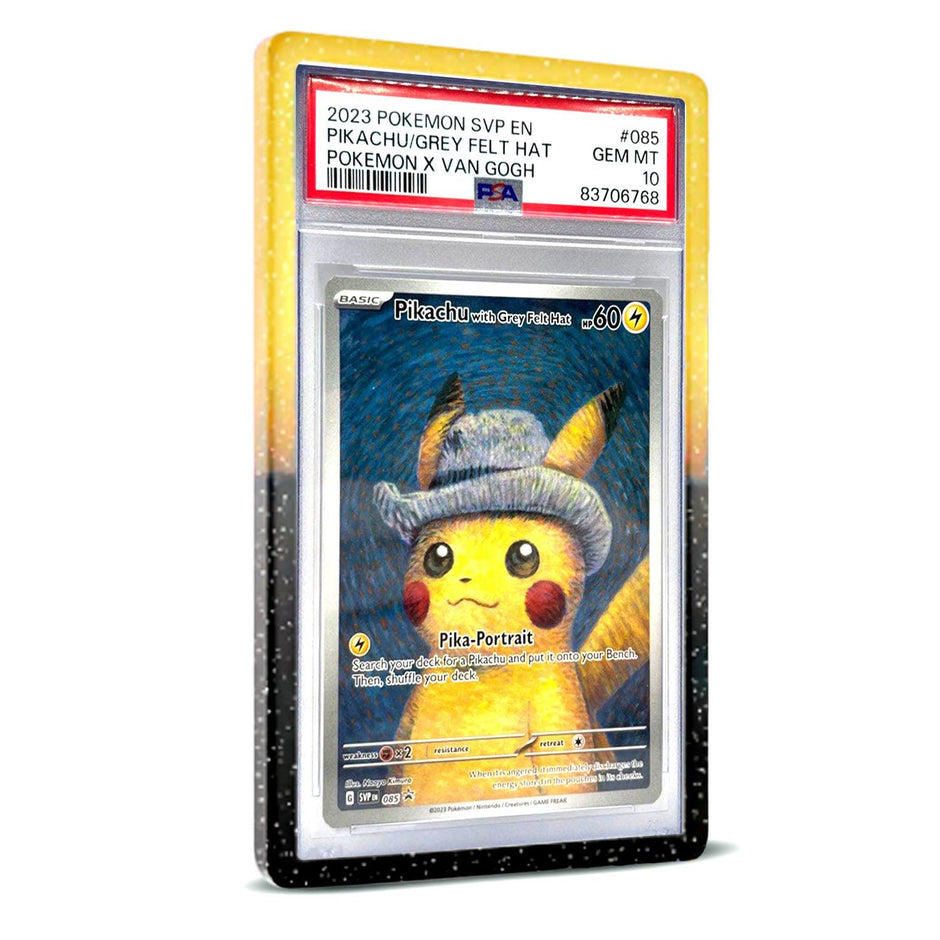 Bumper Graded slab Protector for PSA (Gradient Yellow-Black Glitter) - Trinity Hobby