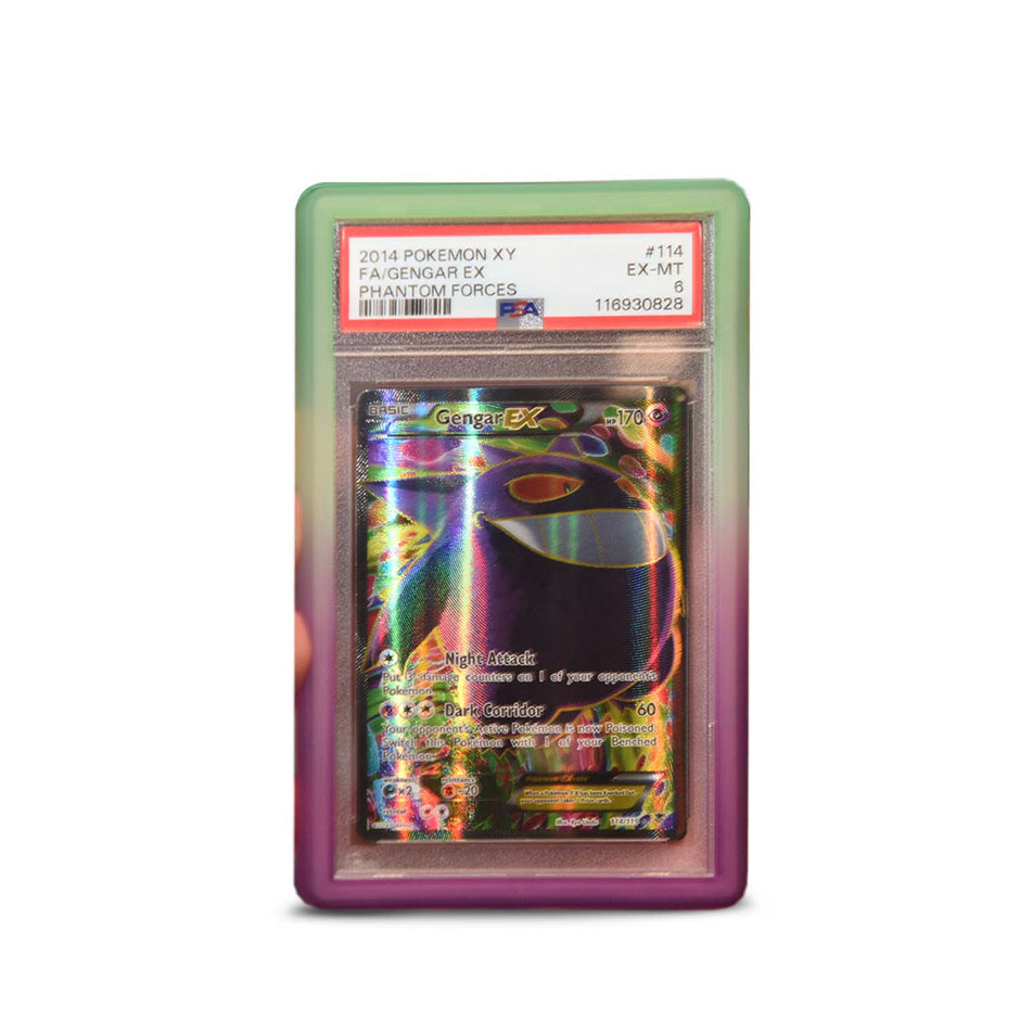Bumper Graded slab Protector for PSA (Green-Purple Glitter ) - Trinity Hobby
