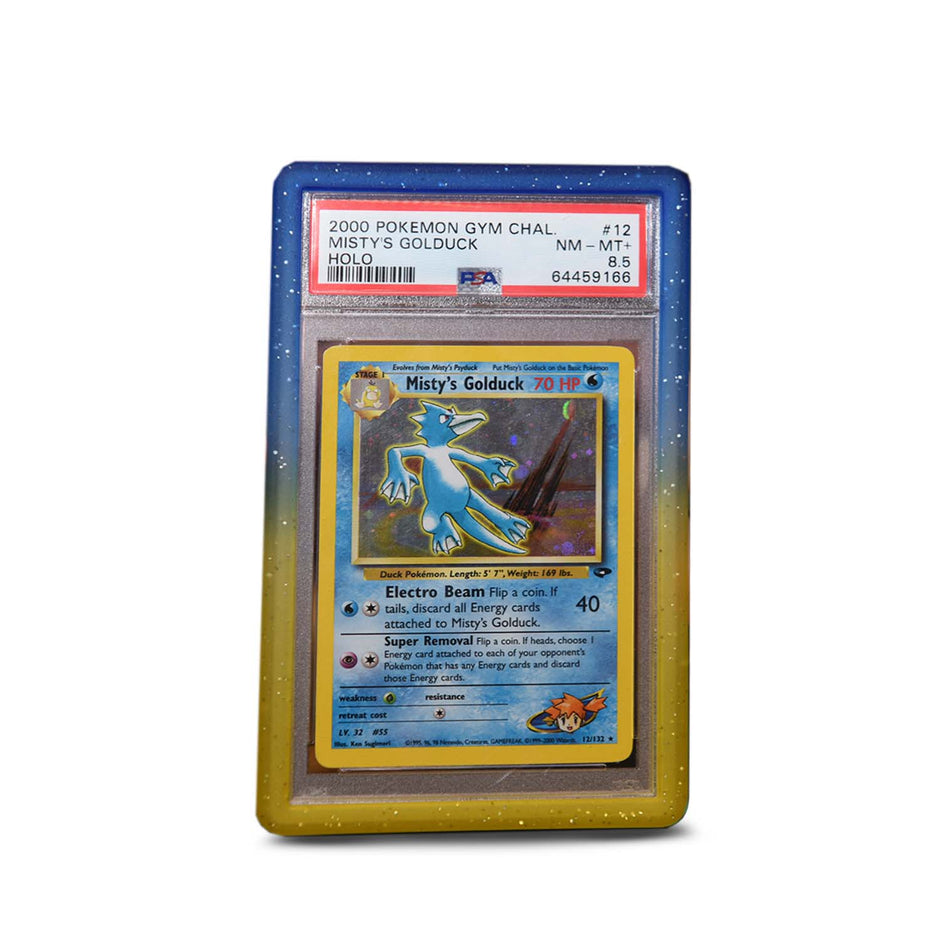 Bumper Graded slab Protector for PSA (Yellow-Blue Glitter) - Trinity Hobby