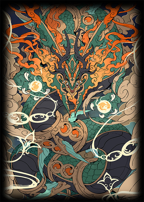 Manamoon Empyrean - Sky Dragon - Holographic Sleeves - Standard (100ct) (Limit 1 Per Person)