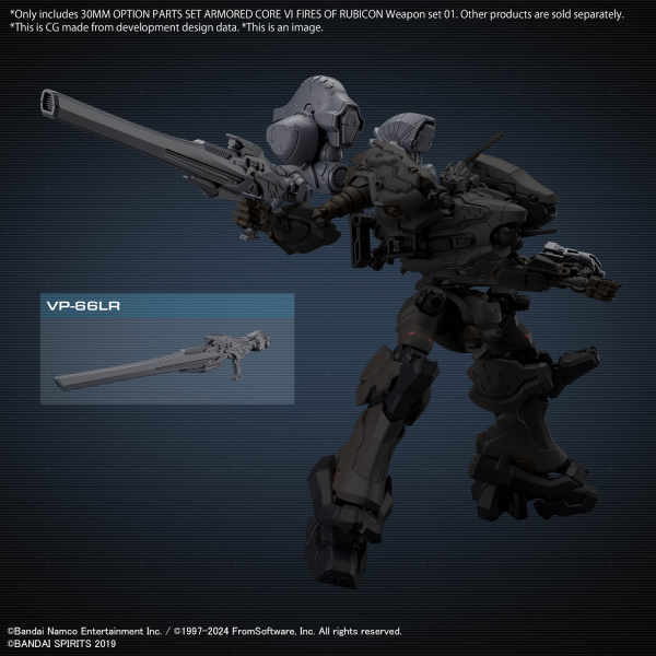 BANDAI Hobby 30MM OPTION PARTS SET ARMORED CORE Ⅵ FIRES OF RUBICON WEAPON SET 01 - Trinity Hobby