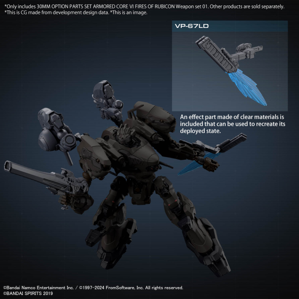 BANDAI Hobby 30MM OPTION PARTS SET ARMORED CORE Ⅵ FIRES OF RUBICON WEAPON SET 01 - Trinity Hobby