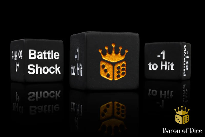 [Pre-Order] Baron of Dice - (ROUND EDGE) Battleshock and Counter Dice [10 CT] - Trinity Hobby
