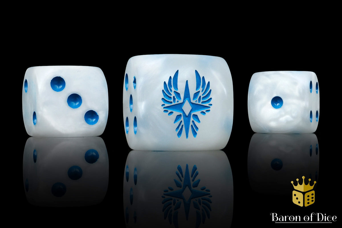 Baron of Dice - (ROUND EDGE) Magical Elves Dice | Ancient White [25 CT]