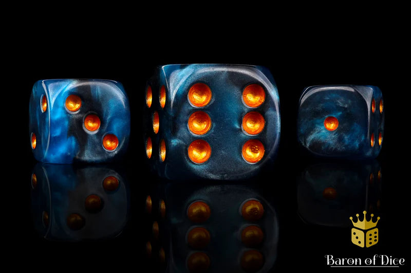 [Pre-Order] Baron of Dice - (ROUND EDGE) Ocean Depths Dice [25 CT] - Trinity Hobby