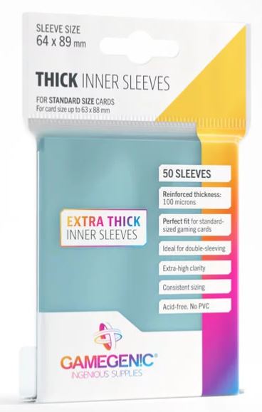 Sleeves: Gamegenic Thick Inner Sleeves (50) - Trinity Hobby