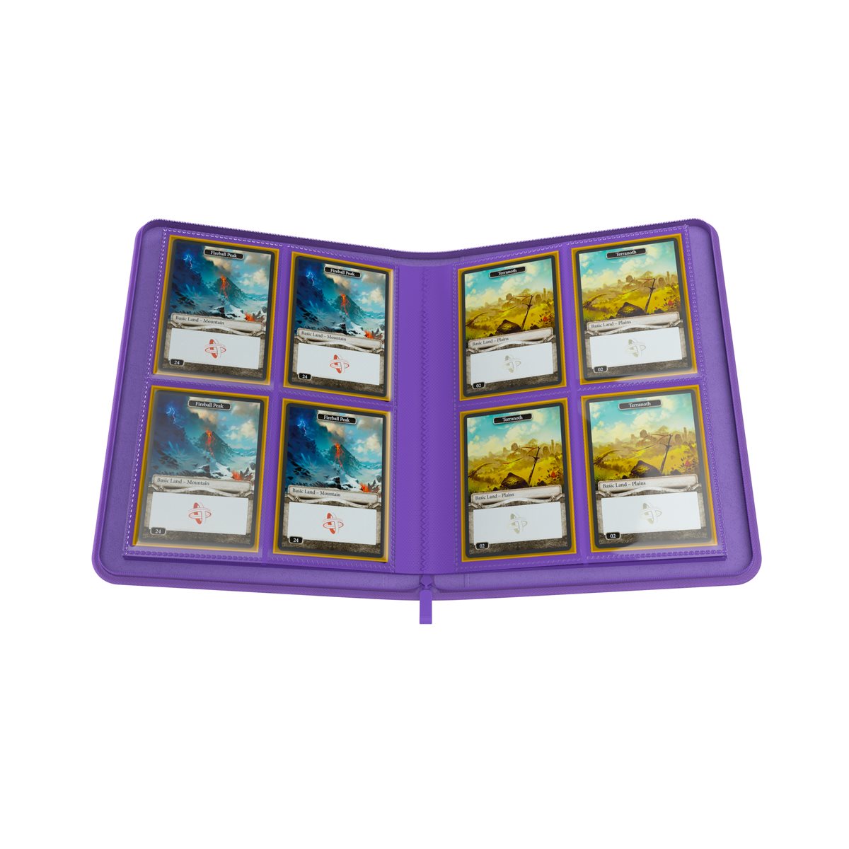 Binder: Zip-Up Album: 8-pkt: Purple - Trinity Hobby