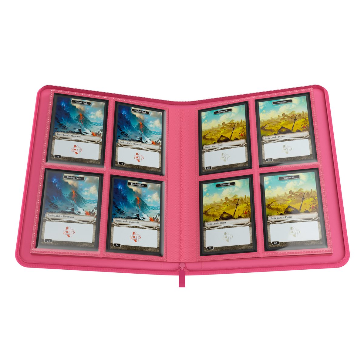 Binder: Zip-Up Album: 8-pkt: Pink - Trinity Hobby