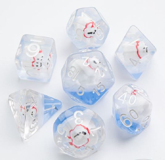 Embraced Series: Polar Bear: RPG Dice  Set (7pcs) - Trinity Hobby