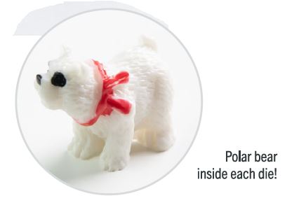 Embraced Series: Polar Bear: RPG Dice  Set (7pcs) - Trinity Hobby