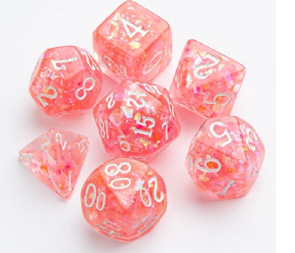 Candy-like Series: Peach: RPG Dice Set  (7pcs) - Trinity Hobby