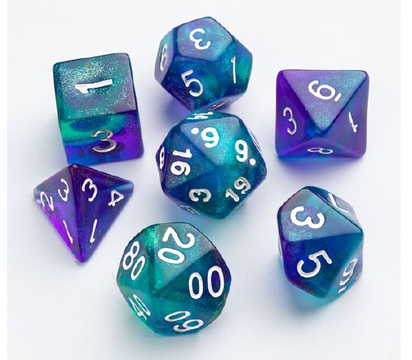 Galaxy Series: Neptune: RPG Dice Set (7pcs) - Trinity Hobby