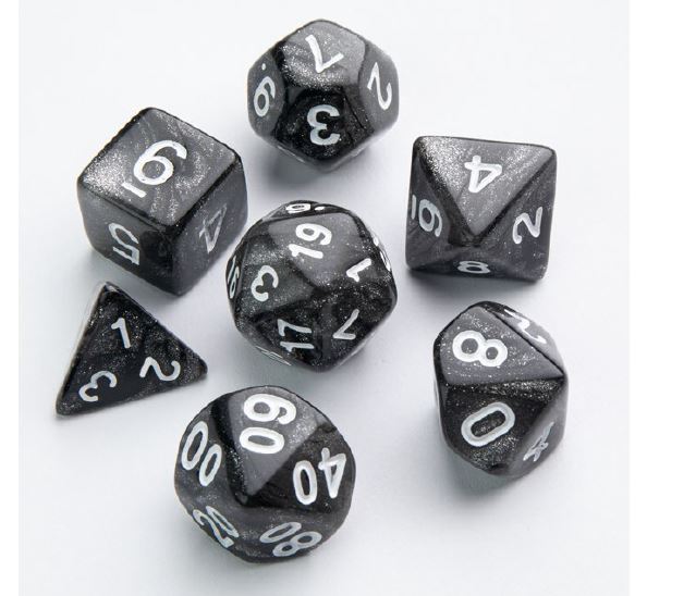 Galaxy Series: Moon: RPG Dice Set (7pcs) - Trinity Hobby
