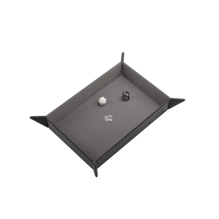 Magnetic Dice Tray: Rectangular: Black/Gray - Trinity Hobby