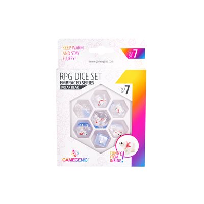 Embraced Series: Polar Bear: RPG Dice  Set (7pcs) - Trinity Hobby