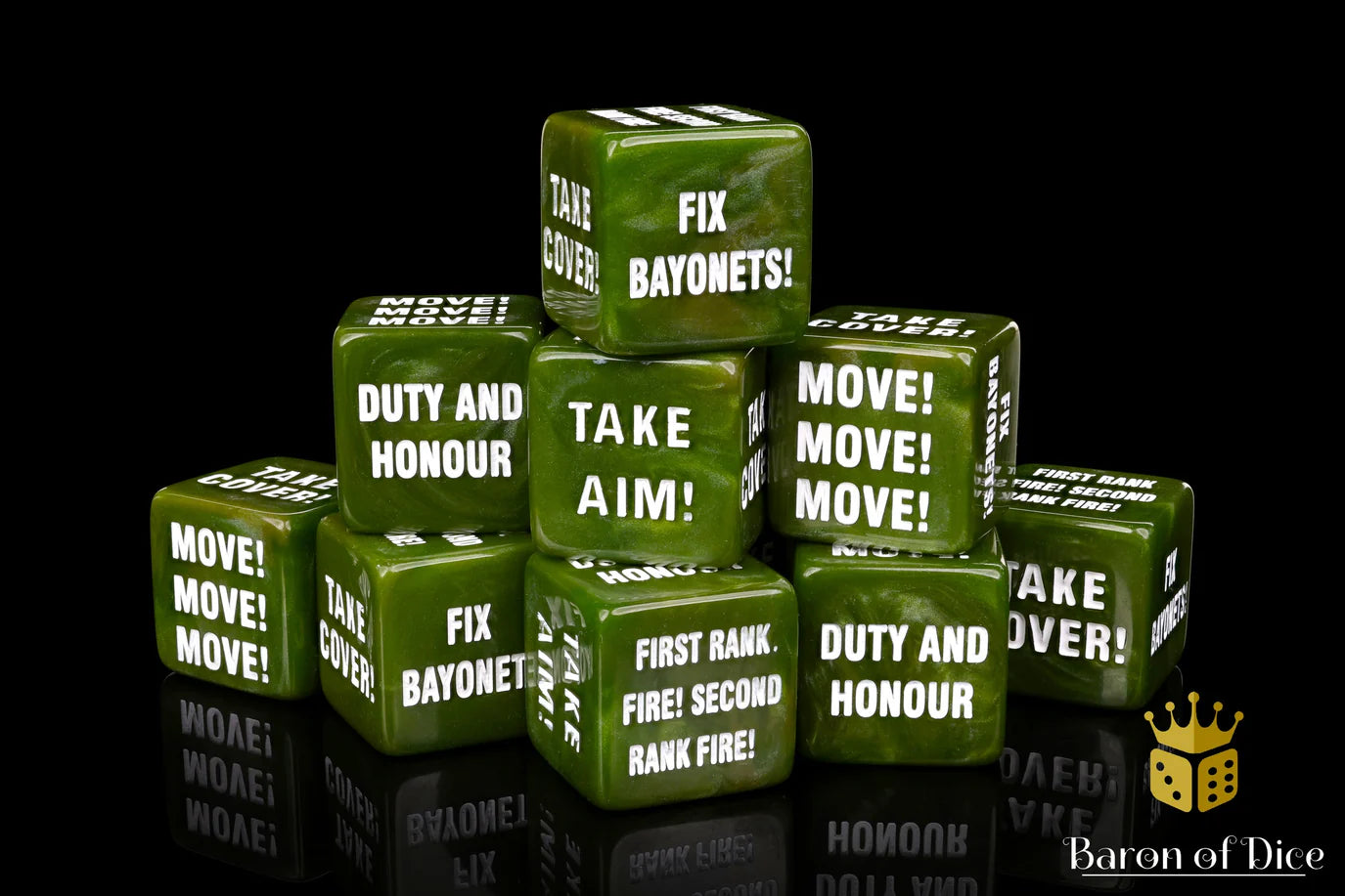 [Pre-Order] Baron of Dice - (ROUND EDGE) Guard Order Dice Set [10 CT] - Trinity Hobby