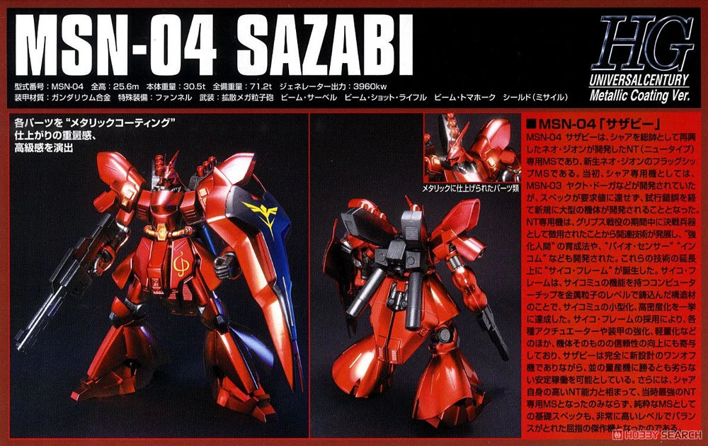 HGUC 1/144 #88 Sabazi Metallic Coating Ver - Trinity Hobby