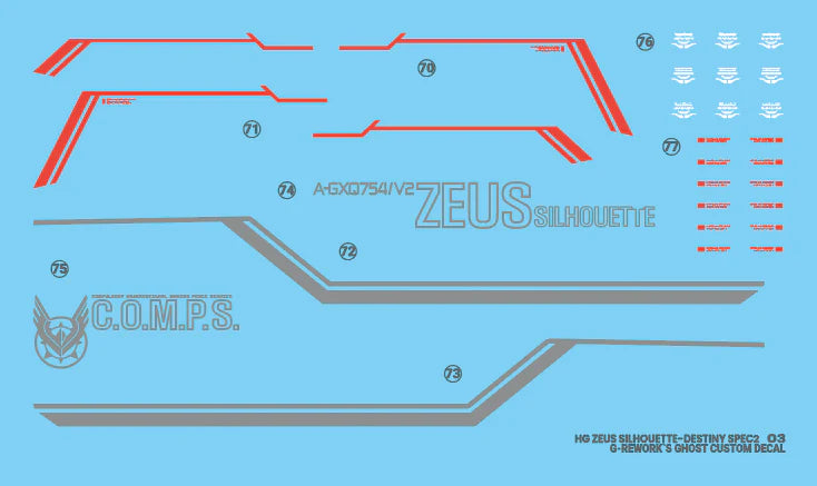 GREWORK [HG] Zeus Silhouette Decal - Trinity Hobby