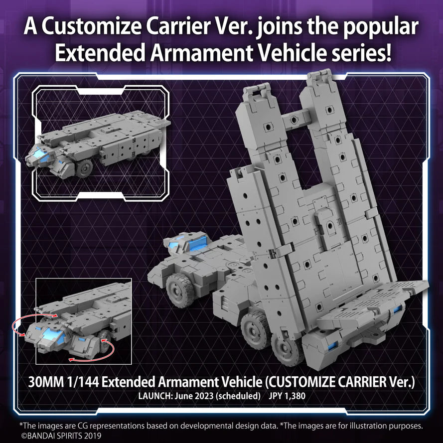 30MM 1/144 Extended Armament Vehicle (CUSTOMIZE CARRIER Ver.) - Trinity Hobby