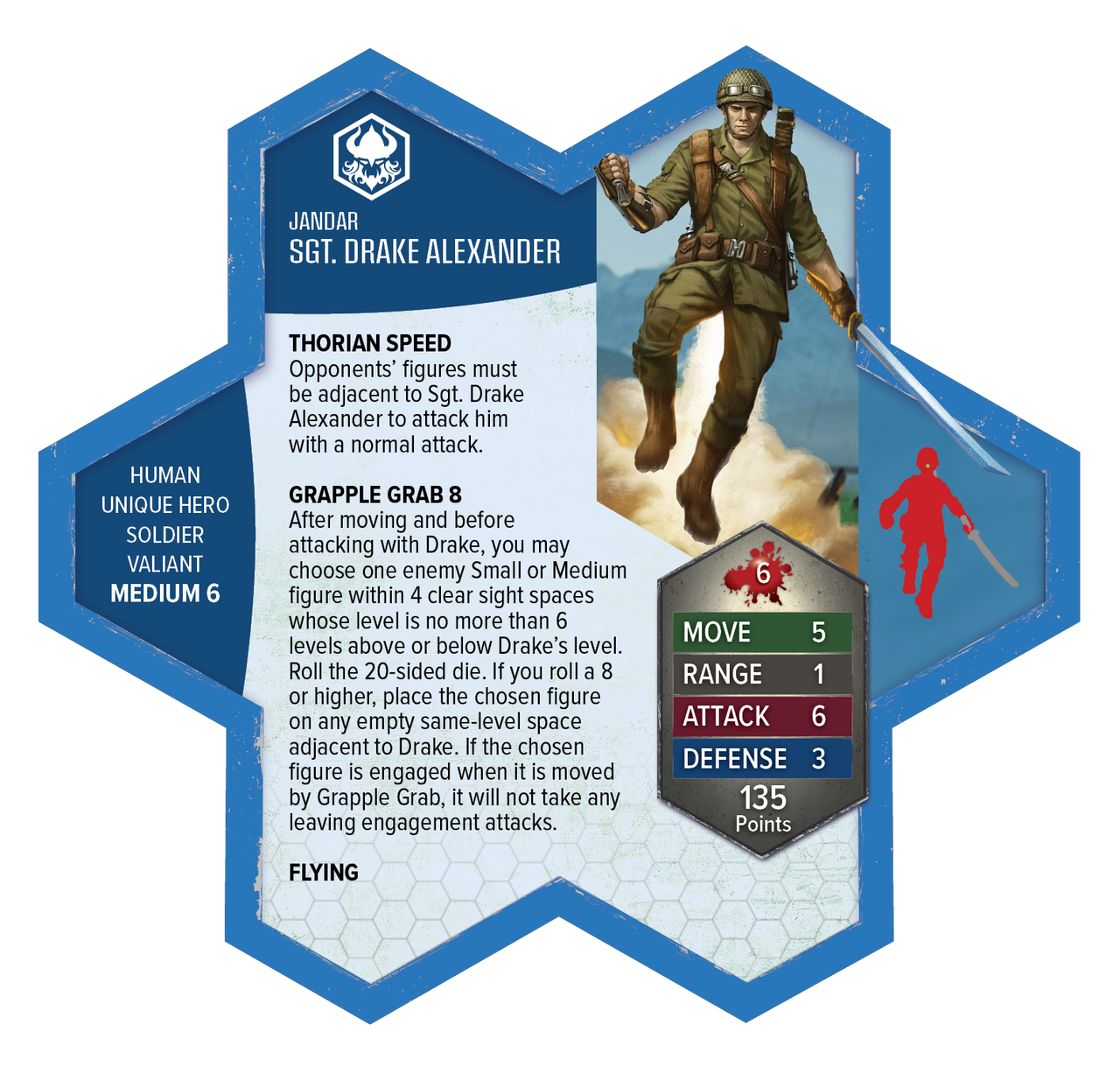 Heroscape: Sgt. Drake Alexander Miniature - Trinity Hobby