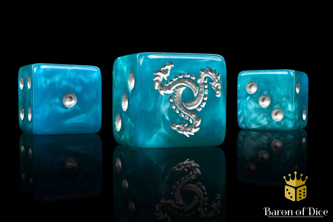 [Pre-Order] Baron of Dice - (SQUARE EDGE) Hydra | Serpent Blue [25 CT] - Trinity Hobby