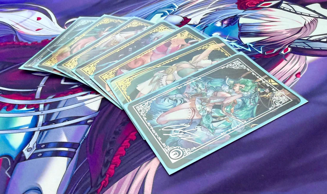 Manamoon DUALISM Teal/White Dual-Toned Satin Sleeves (120ct) - Japanese