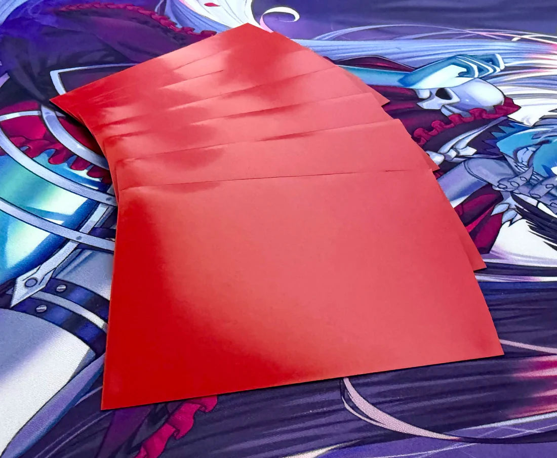 Manamoon DUALISM Red/Black Dual-Toned Satin Sleeves (120ct) - Standard